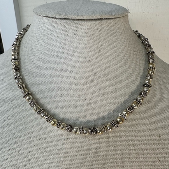 Vintage Napier silvertone heavy necklace - Picture 1 of 6